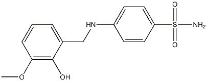 4-{[(2-hydroxy-3-methoxyphenyl)methyl]amino}benzene-1-sulfonamide 结构式