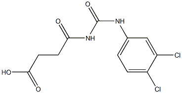 4-{[(3,4-dichlorophenyl)carbamoyl]amino}-4-oxobutanoic acid 结构式