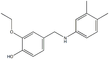 4-{[(3,4-dimethylphenyl)amino]methyl}-2-ethoxyphenol 结构式