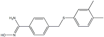 4-{[(3,4-dimethylphenyl)sulfanyl]methyl}-N'-hydroxybenzene-1-carboximidamide 结构式