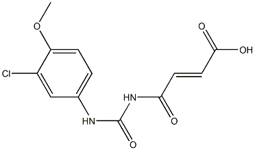 4-{[(3-chloro-4-methoxyphenyl)carbamoyl]amino}-4-oxobut-2-enoic acid 结构式