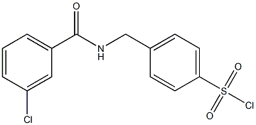 4-{[(3-chlorophenyl)formamido]methyl}benzene-1-sulfonyl chloride 结构式