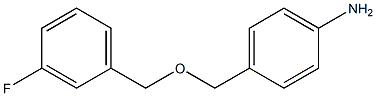 4-{[(3-fluorophenyl)methoxy]methyl}aniline 结构式