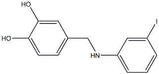 4-{[(3-iodophenyl)amino]methyl}benzene-1,2-diol 结构式