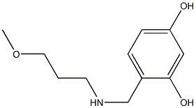 4-{[(3-methoxypropyl)amino]methyl}benzene-1,3-diol 结构式