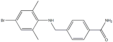 4-{[(4-bromo-2,6-dimethylphenyl)amino]methyl}benzamide 结构式