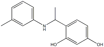 4-{1-[(3-methylphenyl)amino]ethyl}benzene-1,3-diol 结构式