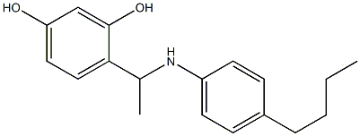 4-{1-[(4-butylphenyl)amino]ethyl}benzene-1,3-diol 结构式