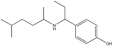 4-{1-[(5-methylhexan-2-yl)amino]propyl}phenol 结构式