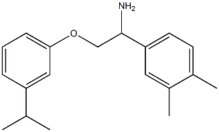 4-{1-amino-2-[3-(propan-2-yl)phenoxy]ethyl}-1,2-dimethylbenzene 结构式