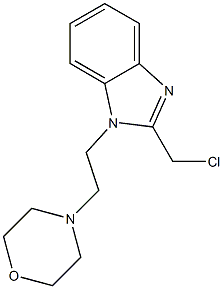 4-{2-[2-(chloromethyl)-1H-1,3-benzodiazol-1-yl]ethyl}morpholine 结构式