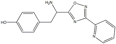 4-{2-amino-2-[3-(pyridin-2-yl)-1,2,4-oxadiazol-5-yl]ethyl}phenol 结构式