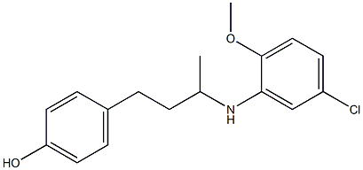 4-{3-[(5-chloro-2-methoxyphenyl)amino]butyl}phenol 结构式