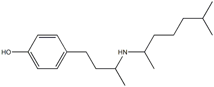 4-{3-[(6-methylheptan-2-yl)amino]butyl}phenol 结构式