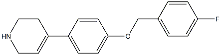 4-{4-[(4-fluorophenyl)methoxy]phenyl}-1,2,3,6-tetrahydropyridine 结构式