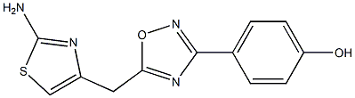 4-{5-[(2-amino-1,3-thiazol-4-yl)methyl]-1,2,4-oxadiazol-3-yl}phenol 结构式
