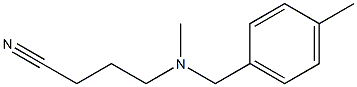 4-{methyl[(4-methylphenyl)methyl]amino}butanenitrile 结构式