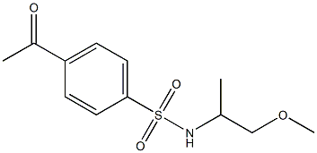 4-acetyl-N-(1-methoxypropan-2-yl)benzene-1-sulfonamide 结构式