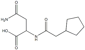 4-amino-2-[(cyclopentylacetyl)amino]-4-oxobutanoic acid 结构式