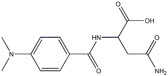 4-amino-2-{[4-(dimethylamino)benzoyl]amino}-4-oxobutanoic acid 结构式