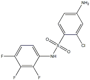 4-amino-2-chloro-N-(2,3,4-trifluorophenyl)benzene-1-sulfonamide 结构式