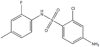 4-amino-2-chloro-N-(2-fluoro-4-methylphenyl)benzene-1-sulfonamide 结构式