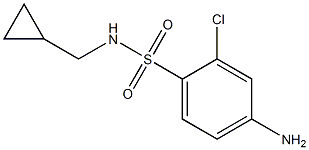 4-amino-2-chloro-N-(cyclopropylmethyl)benzene-1-sulfonamide 结构式