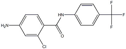 4-amino-2-chloro-N-[4-(trifluoromethyl)phenyl]benzamide 结构式