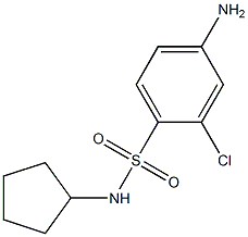 4-amino-2-chloro-N-cyclopentylbenzene-1-sulfonamide 结构式