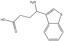 4-amino-4-(1-benzothiophen-3-yl)butanoic acid 结构式