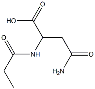 4-amino-4-oxo-2-(propionylamino)butanoic acid 结构式