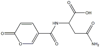 4-amino-4-oxo-2-{[(2-oxo-2H-pyran-5-yl)carbonyl]amino}butanoic acid 结构式