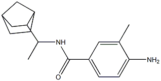 4-amino-N-(1-{bicyclo[2.2.1]heptan-2-yl}ethyl)-3-methylbenzamide 结构式