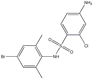 4-amino-N-(4-bromo-2,6-dimethylphenyl)-2-chlorobenzene-1-sulfonamide 结构式