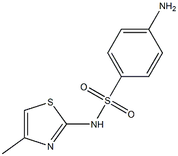 4-amino-N-(4-methyl-1,3-thiazol-2-yl)benzene-1-sulfonamide 结构式