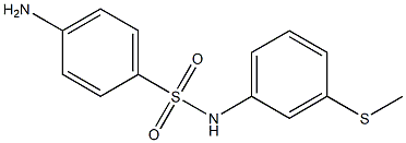 4-amino-N-[3-(methylsulfanyl)phenyl]benzene-1-sulfonamide 结构式