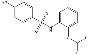4-amino-N-{2-[(difluoromethyl)sulfanyl]phenyl}benzene-1-sulfonamide 结构式