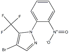 4-bromo-1-(2-nitrophenyl)-5-(trifluoromethyl)-1H-pyrazole 结构式