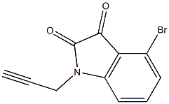 4-bromo-1-(prop-2-yn-1-yl)-2,3-dihydro-1H-indole-2,3-dione 结构式