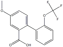 4-methoxy-2'-(trifluoromethoxy)-1,1'-biphenyl-2-carboxylic acid 结构式