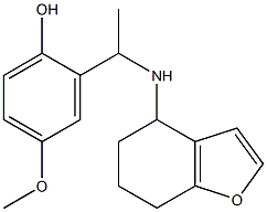 4-methoxy-2-[1-(4,5,6,7-tetrahydro-1-benzofuran-4-ylamino)ethyl]phenol 结构式