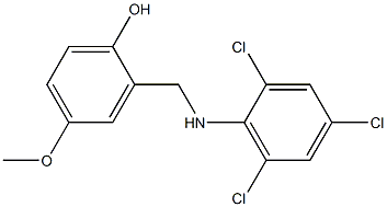 4-methoxy-2-{[(2,4,6-trichlorophenyl)amino]methyl}phenol 结构式