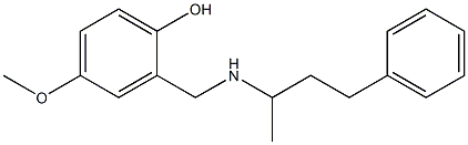4-methoxy-2-{[(4-phenylbutan-2-yl)amino]methyl}phenol 结构式