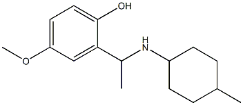 4-methoxy-2-{1-[(4-methylcyclohexyl)amino]ethyl}phenol 结构式