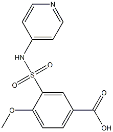 4-methoxy-3-(pyridin-4-ylsulfamoyl)benzoic acid 结构式