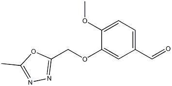 4-methoxy-3-[(5-methyl-1,3,4-oxadiazol-2-yl)methoxy]benzaldehyde 结构式