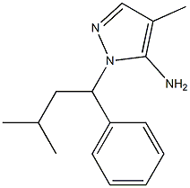 4-methyl-1-(3-methyl-1-phenylbutyl)-1H-pyrazol-5-amine 结构式