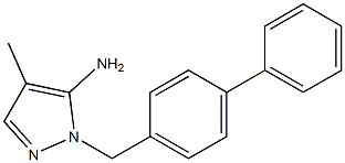 4-methyl-1-[(4-phenylphenyl)methyl]-1H-pyrazol-5-amine 结构式