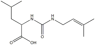 4-methyl-2-({[(3-methylbut-2-enyl)amino]carbonyl}amino)pentanoic acid 结构式