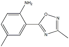 4-methyl-2-(3-methyl-1,2,4-oxadiazol-5-yl)aniline 结构式